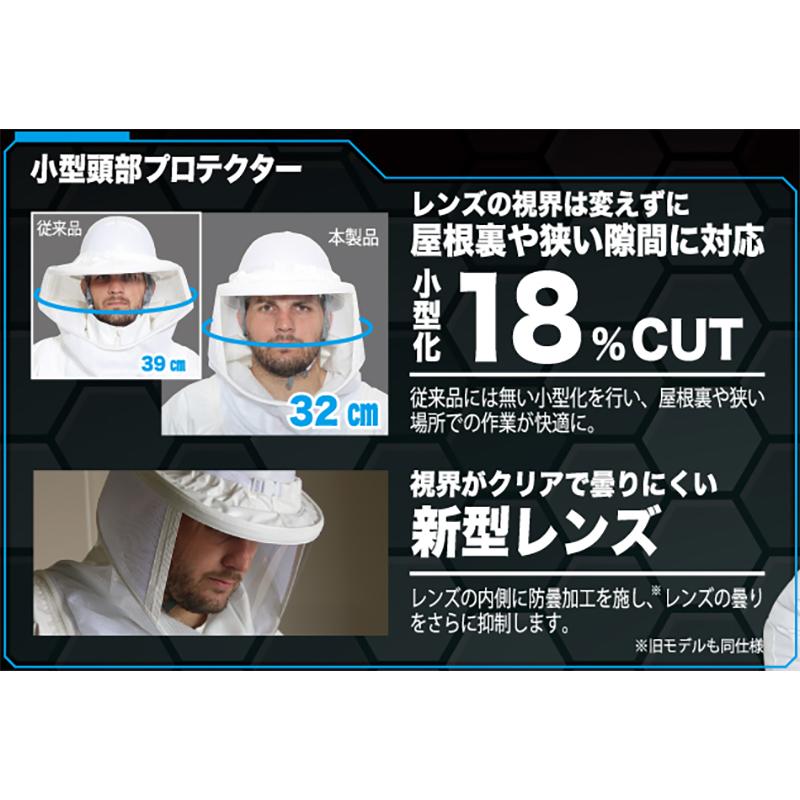 空調ファン付 蜂防護服 ラプターPRO GALE V-2200 空気循環システム搭載