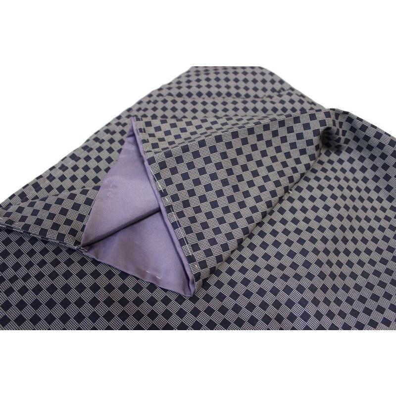 お仕立て上がり袷せキモノ-No.015【Mサイズ/良質江戸小紋柄/地色：濃い紫×薄茶色・八掛け：紫色/送料無料】 お仕立て上がり袷せキモノ-No.015【Mサイズ/良質江戸小紋柄/地色：濃い