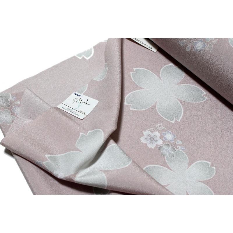 TORAY（東レ） 東レシルック-小紋柄反物-No.035【地色：ピンク系の地味