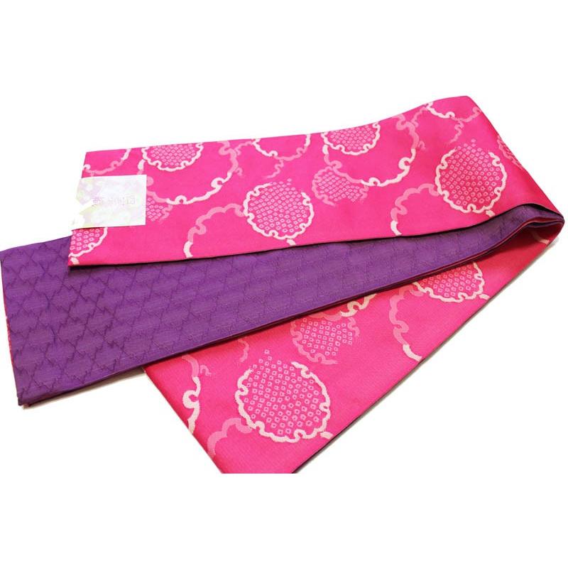 袋帯 リバーシブル 紫 ピンク 袋帯 リバーシブル 紫 ピンク
