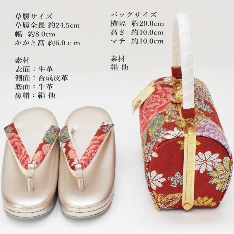 東京 神田 ブランド 高級 草履バッグ セット-No.26 台 シャンパン