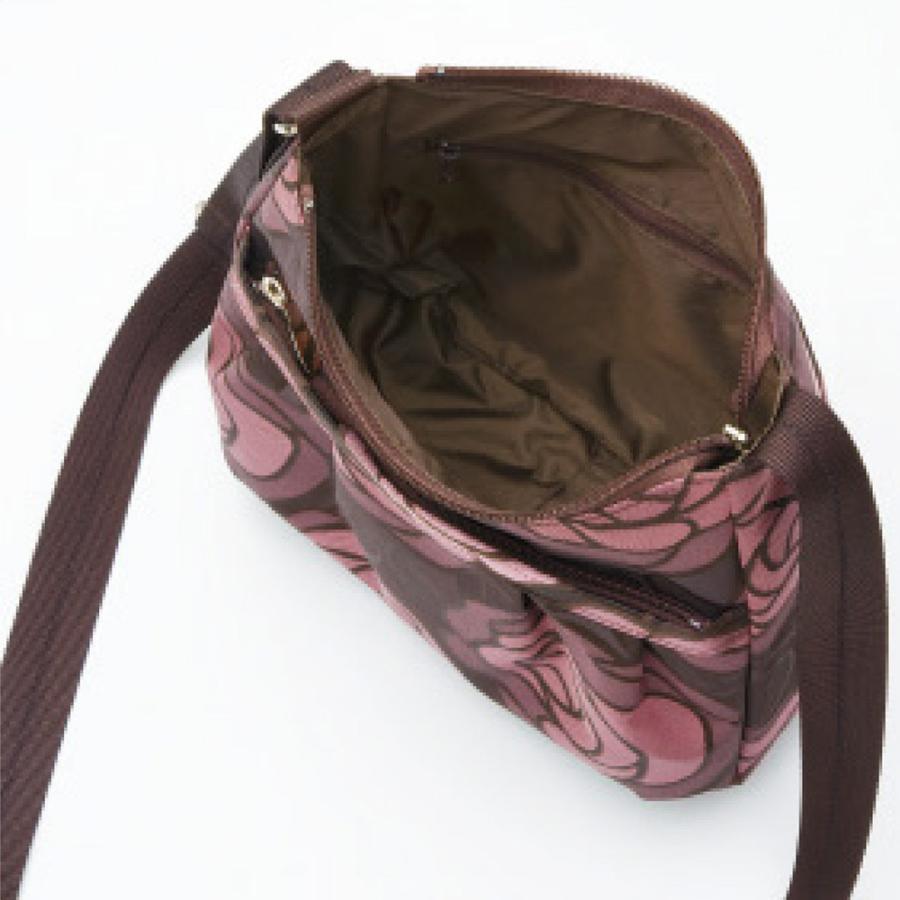 日本製ジャカード織プリーツショルダーバッグ MLS-10001PI（ピンク）