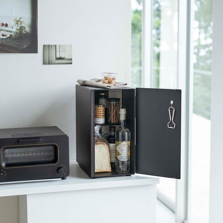 山崎実業 Yamazaki ブレッドケース タワー スリム ブラック_056816