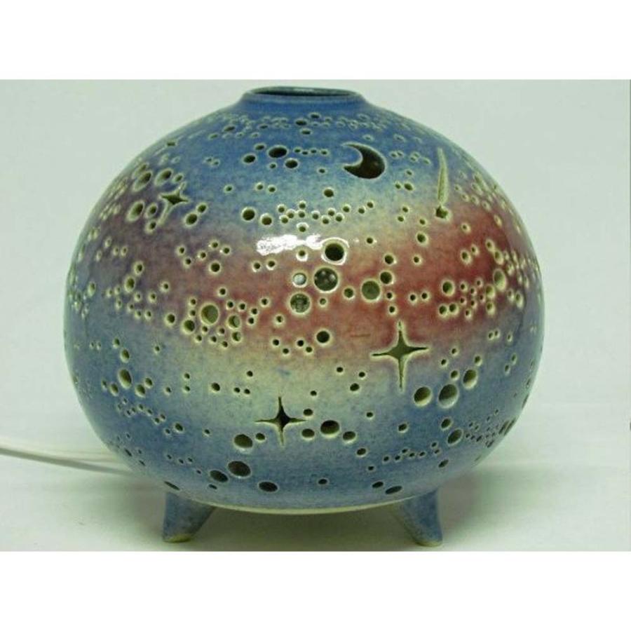 岩手県陶芸品 ランプシェード 星月夜 大 手造りランプ付き 早池峰焼星工房 オリジナルランプ 工芸品 お取り寄せ お土産 ギフト プレゼント 特産品 おすすめ わが街とくさんネット 通販 Paypayモール