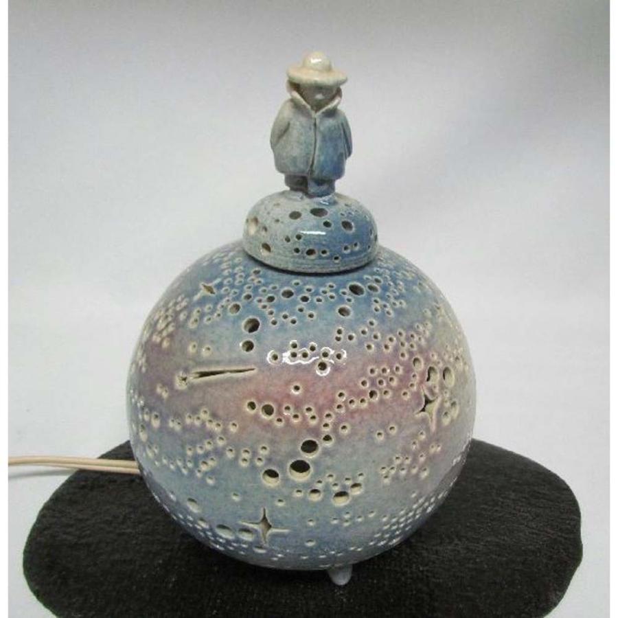 岩手県陶芸品 ランプシェード 銀河の旅人 大 陶板 手造りランプ付き 早池峰焼星工房 工芸品 お取り寄せ お土産 ギフト プレゼント 特産品 おすすめ わが街とくさんネット 通販 Paypayモール