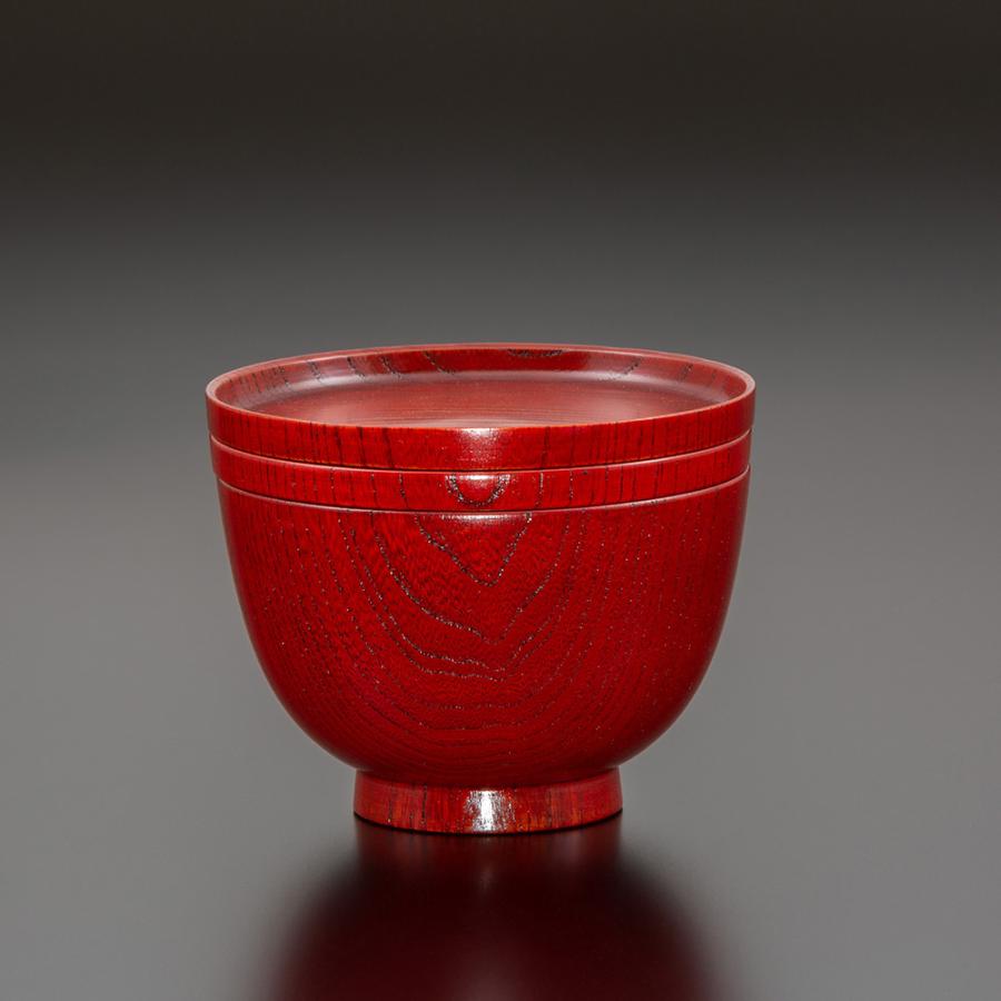 欅の重なるお椀揃え（おーるいん椀） 赤（1個） 漆器 工芸品 食器 石川