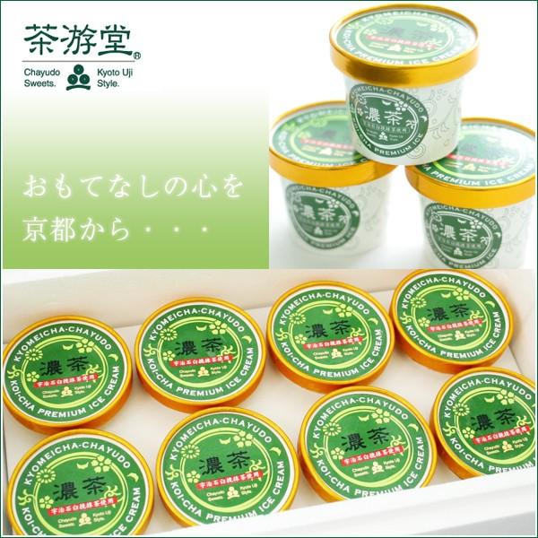 濃茶アイスクリーム 宇治抹茶スイーツ 茶游堂 ８個入 京都銘菓 ギフト お取り寄せ お土産 ギフト プレゼント 特産品 お中元 おすすめ