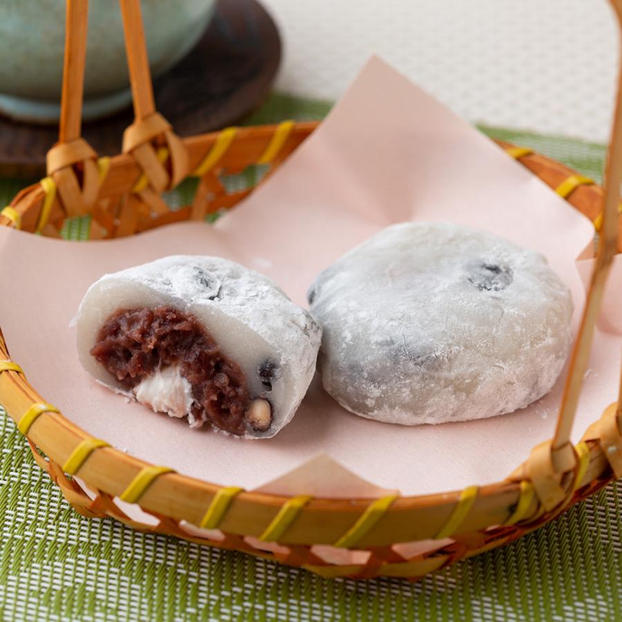 岡山 大正9年創業 おもちの黒川 生クリーム入り豆塩大福×12 / 和菓子