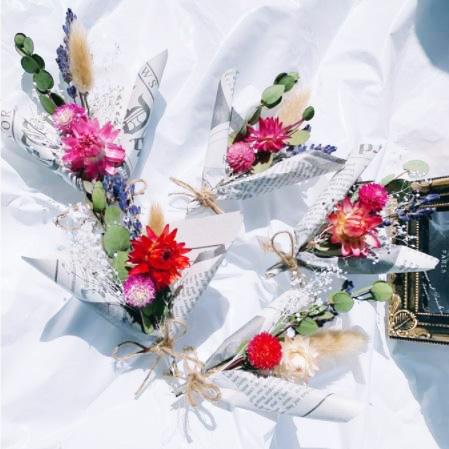 ドライフラワー ミニブーケ 席札 5セット ハンドメイド インテリア