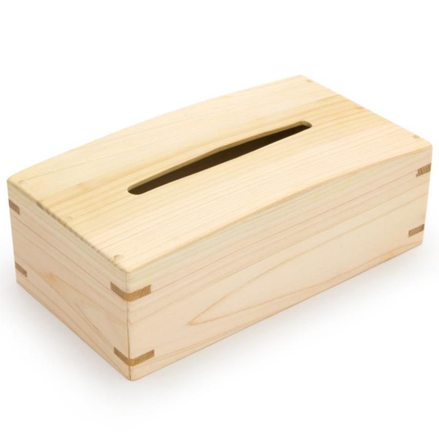 天然無垢材(国産桧)ティッシュケース【白木】【数量限定】 常温 お
