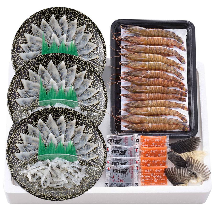 今月限定 特別大特価 とらふぐと車海老の福刺し詰合せ 6977 437 海産物 お取り寄せ 通販 お土産 お祝い プレゼント ギフト おすすめ Riosmauricio Com