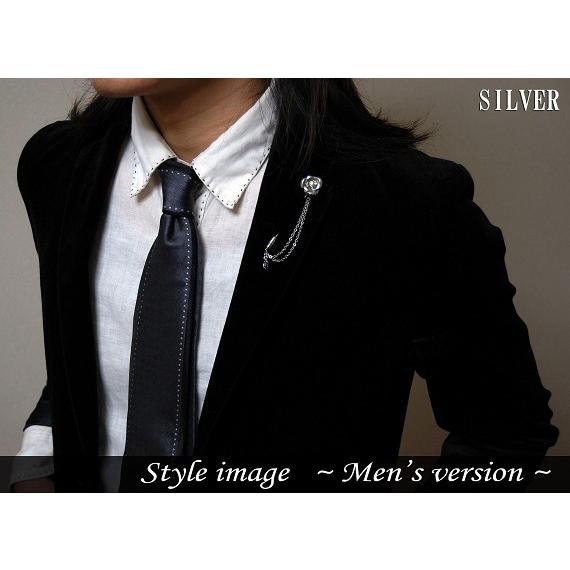 ラペルピン ブローチ ピンブローチ タックピン メンズ スーツ バラ 薔薇 花 スワロフスキー レディース チェーン 結婚式 Accessory7 オリジナルアクセサリーamanogawa 通販 Yahoo ショッピング