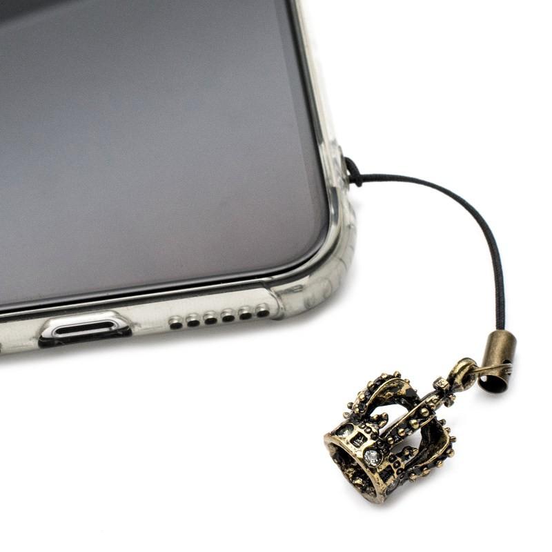 携帯ストラップ Iphone スマホ イヤホンジャック スマホピアス ストラップ キャップ スワロフスキー クラウン 王冠 スマホアクセサリー Keyholder16 オリジナルアクセサリーamanogawa 通販 Yahoo ショッピング