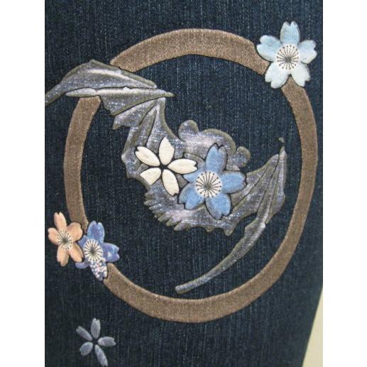 丸紋蝙蝠 メンズ レディース 大きいサイズ和柄 ジーンズ コウモリ 縁起がいい デニム ブーツカット Jn 24 和柄 作務衣 大きいサイズらさら 通販 Yahoo ショッピング