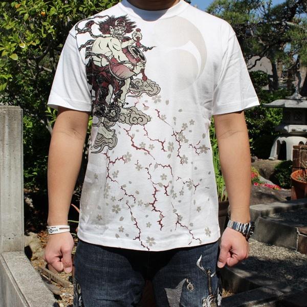 華鳥風月ブランド朧962458】和柄 Tシャツ 和柄半袖Tシャツ 風神雷神柄