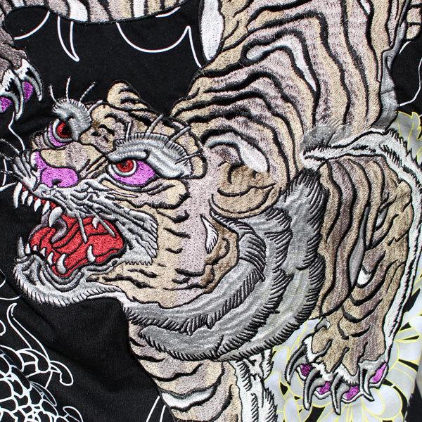 桃太郎　虎刺繍 ダークブルー 半袖シャツ 桃太郎 虎刺繍 ダークブルー 半袖シャツ