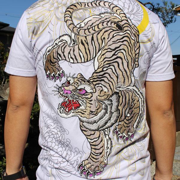 和柄 tシャツ 和柄刺繍半袖Tシャツ 【T211-2】【本州送料無料