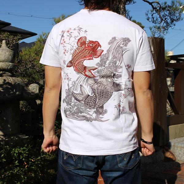 和柄tシャツ 和柄メンズ 和柄刺繍半袖tシャツ赤銀双鯉柄 T191 10 ネコポス送料無料注意事項あり 絡繰魂刺繍 和柄半袖tシャツ 和柄刺繍 Tシャツ Y5yhtc2 和柄神 通販 Yahoo ショッピング