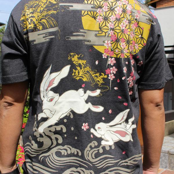 和柄 tシャツ 和柄刺繍半袖Tシャツ 和柄ヘンリーTシャツ【YH24102