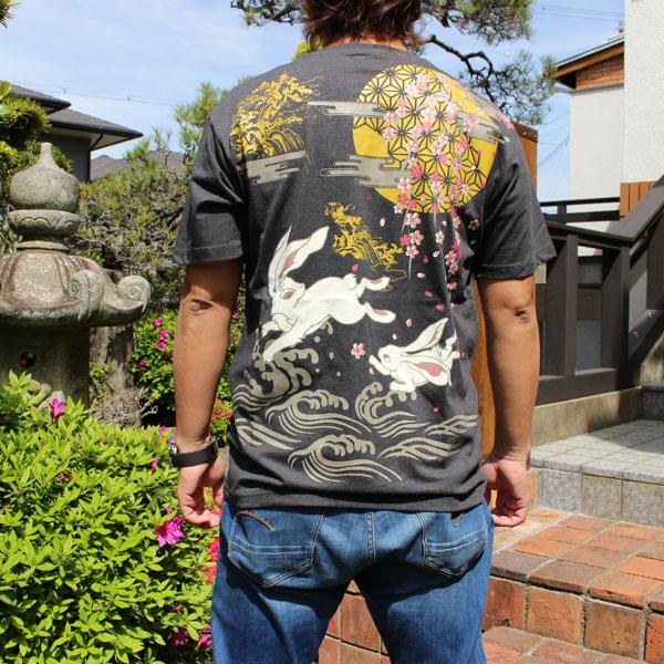 和柄 tシャツ 和柄刺繍半袖Tシャツ 和柄ヘンリーTシャツ【YH24102