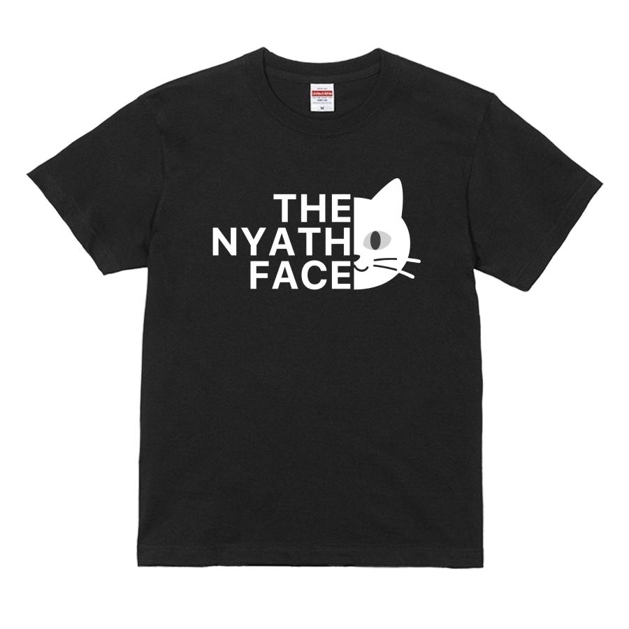 THE NYATH FACE｜猫パロディTシャツ】ユニセックス 綿100％ 半袖
