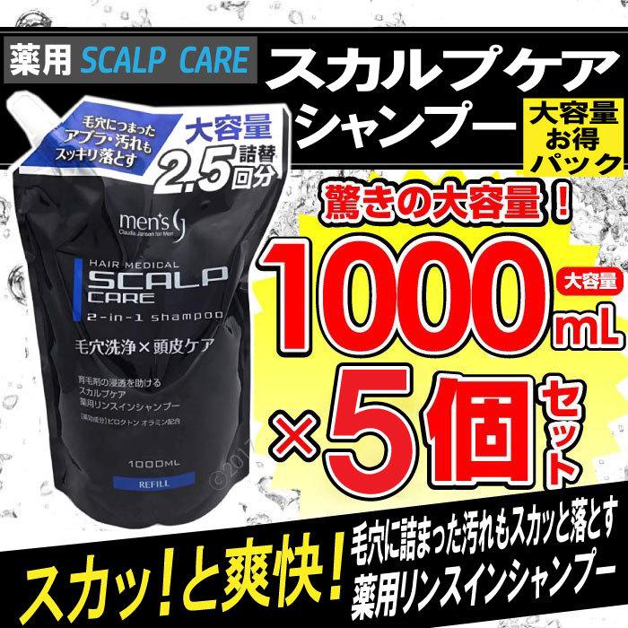 医薬部外品 スカルプシャンプー 育毛シャンプー レディース メンズ 女性 男性 詰め替え 薬用 リンスイン 1000ml 5個セット 大容量 薬用 頭皮ケア 送料無料 4513574029323 Qd S 5 わごんせる金橋 通販 Yahoo ショッピング