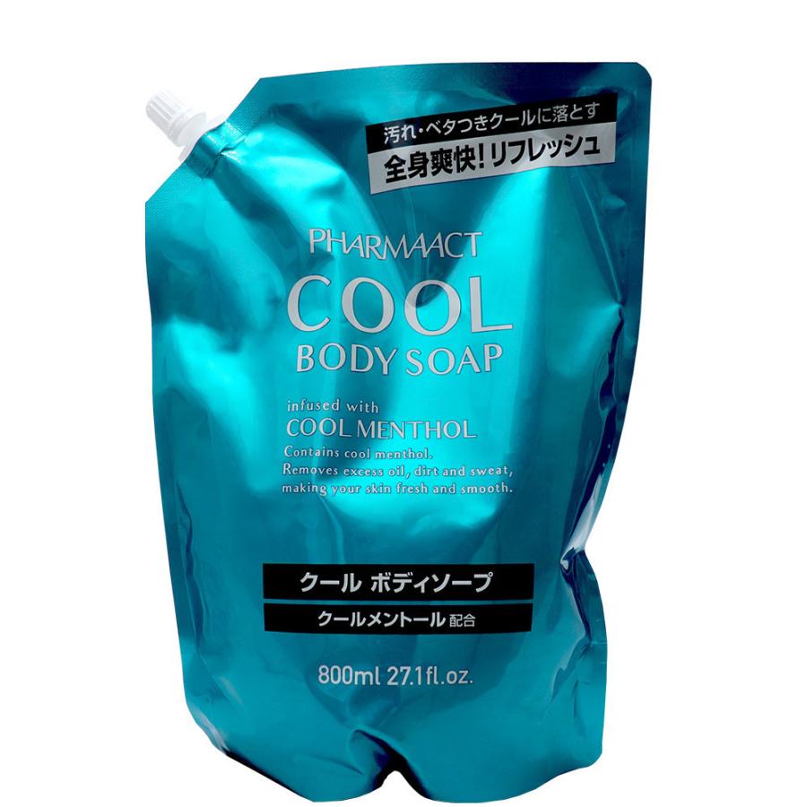 ボディソープ 詰め替え クール メントール クールボディソープ 800ml 5個セット ファーマアクト ボディソープ HP アロマペーストソープ レスピレーション 100g