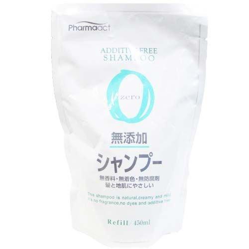 熊野油脂 無添加 シャンプー 詰め替え用 450ml ファーマアクト : わご