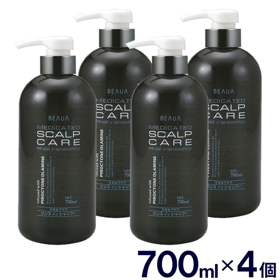 商品追加値下げ在庫復活 スカルプシャンプー メンズ 薬用 リンスインシャンプー 700ml 4個セット
