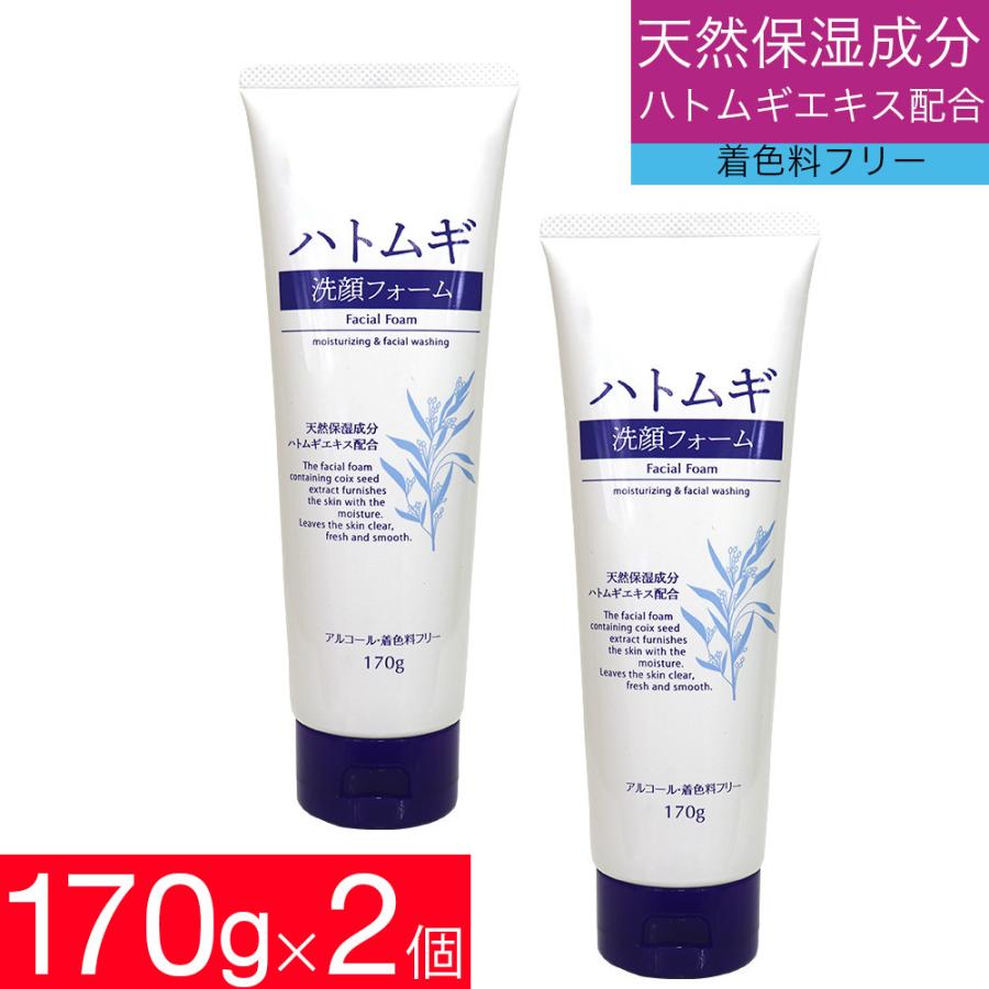 ハトムギエキス 保湿 ハトムギ 洗顔フォーム 2個セット 天然保湿成分 340g 170ｇ×2個 送料無料｜wagonsale