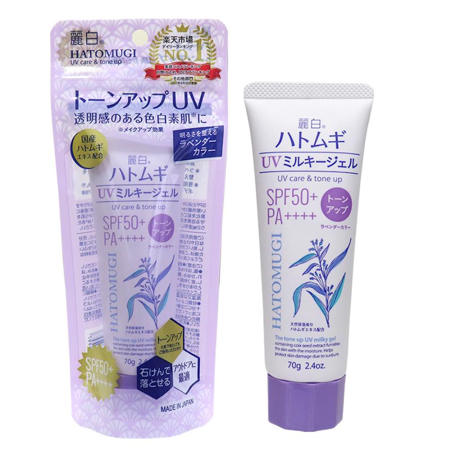 熊野油脂 日焼け止め ハトムギ UVミルキージェル SPF50+ PA++++ 日本製