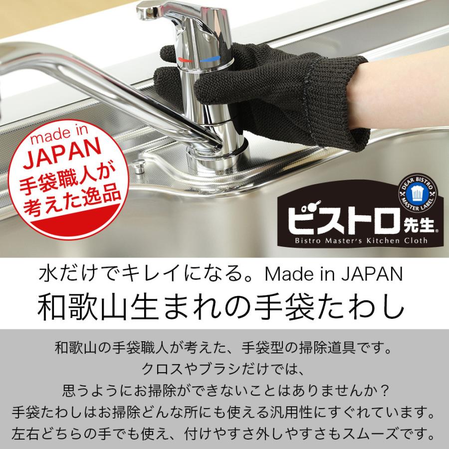 ビストロ先生 手袋たわし 4個 タワシ たわし 掃除用品 台所用品 定形外郵便 発送 送料無料 ポイント消化｜wagonsale｜02