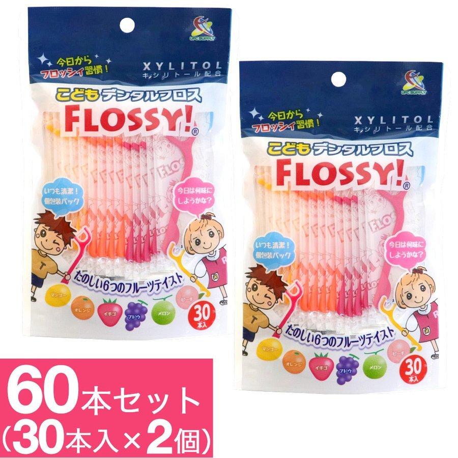 フロッシー こどもデンタルフロス 30本×2個 フロス 子供 子供用 定形外郵便 発送 送料無料｜wagonsale