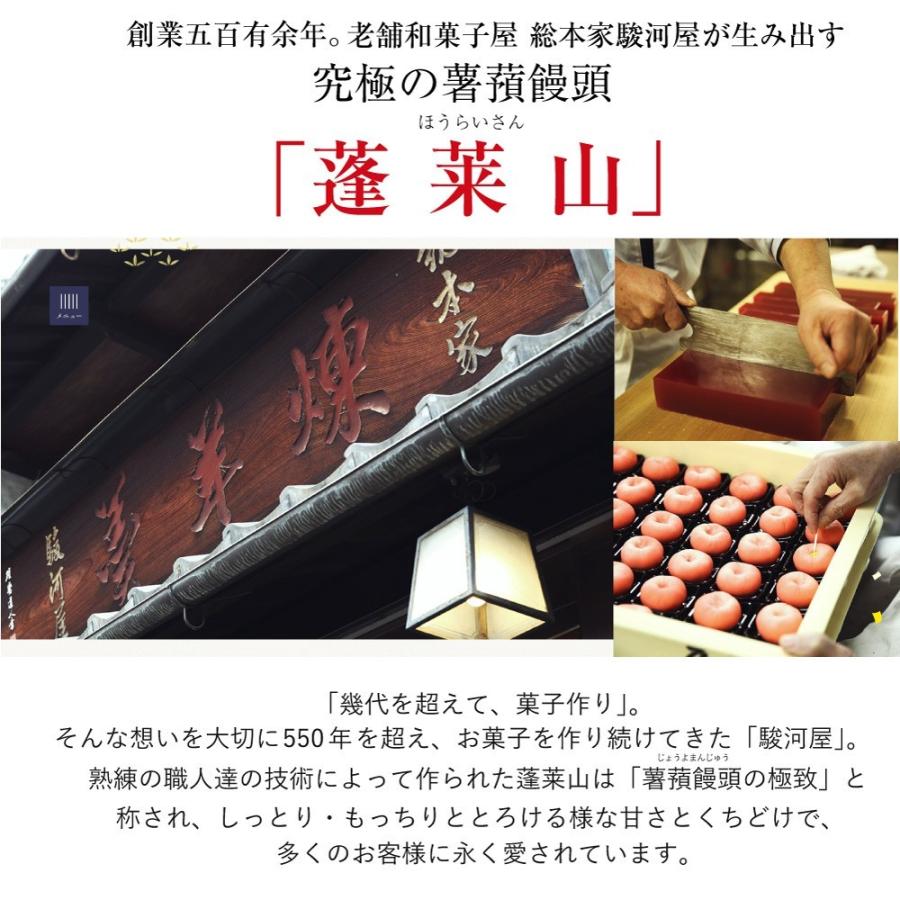 敬老の日 ギフト 和菓子 お饅頭 蓬莱山 小 駿河屋 プレゼント おまんじゅう 贈り物 スイーツ 高級 まんじゅう 出産祝い 結婚祝い 内祝い｜wagonsale｜02