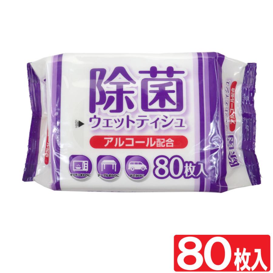 アルコール 除菌 ウェットティッシュ 80枚 業務用 ウェットシート 日本製 【74%OFF!】