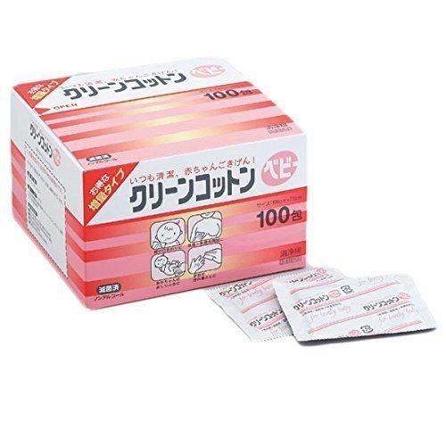 オオサキメディカル クリーンコットンベビー 増量タイプ 100包入 : わ