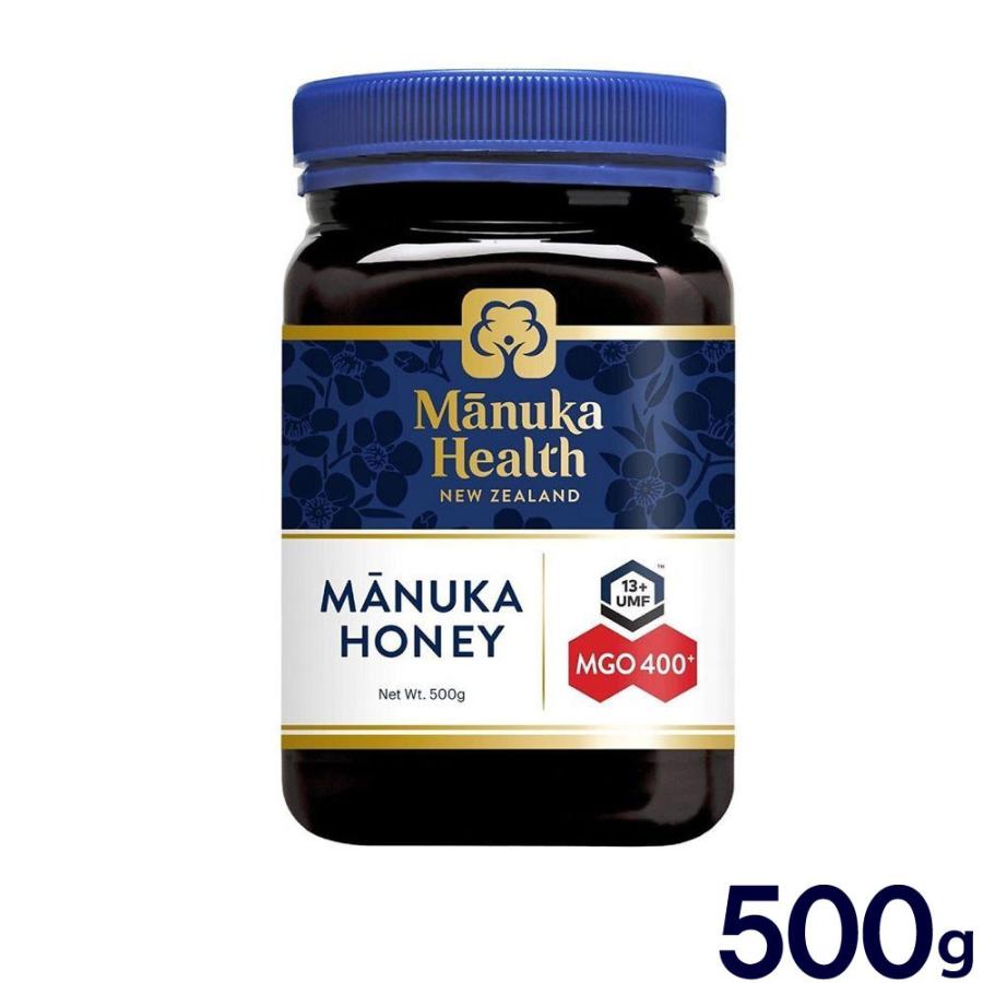 マヌカヘルス マヌカハニー蜂蜜 MGO400+ 宅配 品質一番の 500g 日本語ラベル 日本向け正規輸入品 UMF13+