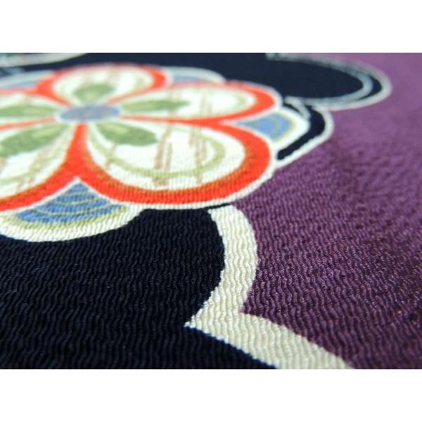 風呂敷 板谷なおみ ちりめん友禅 ふろしき 満開梅 黒【68cm】二巾