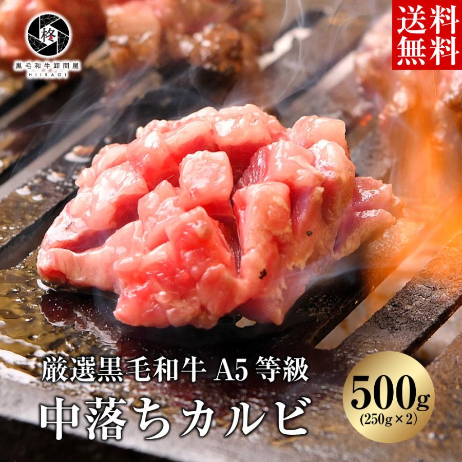 母の日 牛焼黒毛和牛 中落ちカルビ 500g (250g×2) A5等級 贅沢  冷凍食品｜wagyu-hiiragi