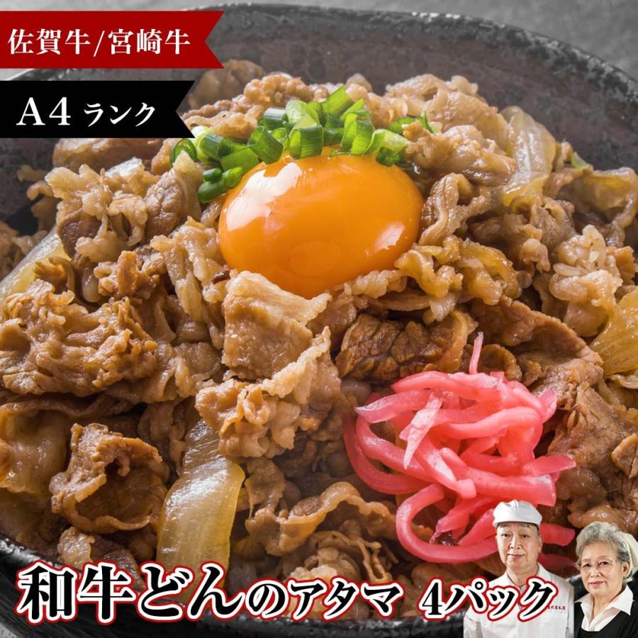 佐賀牛 宮崎牛 ギフト 牛丼の具 130g 4パック 糖質オフ 糖質制限 低糖質 牛どん 国産 手作り 冷凍おかず 保存食 おうちごはん Gyudon4p 肉のやまだ屋本店 通販 Yahoo ショッピング