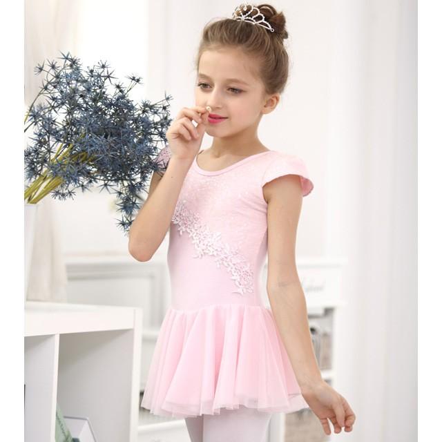 バレエ レオタード スカート チュチュ 半袖 レース 可愛い シンプル ピンク 花柄 海外モデル Kd18 Kd18 和一モール 通販 Yahoo ショッピング