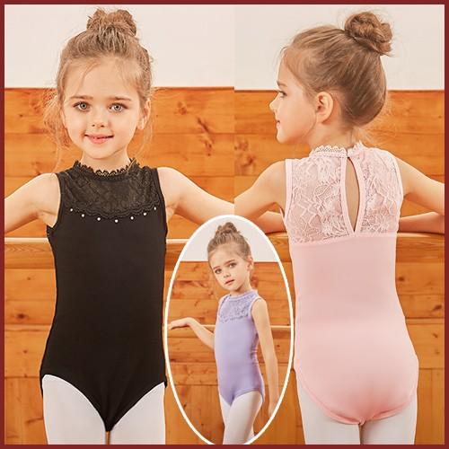 BALLET KIDS バレエ レオタード 子供 半袖 レース 可愛い シンプル 舞台 発表会 レッスン 新体操 スナップ付き スカートなし kd3400 ma21｜waichimall