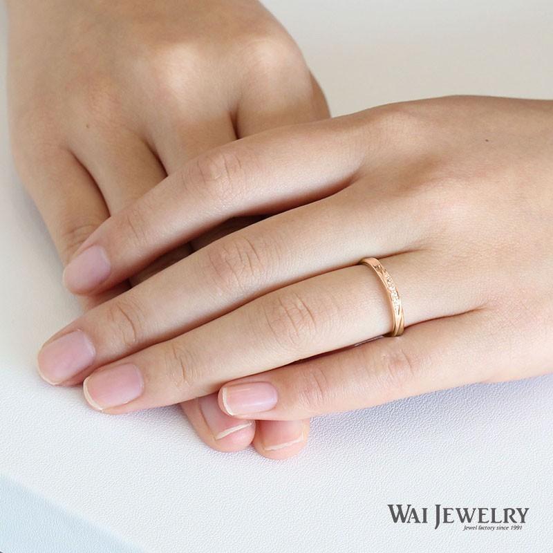 ⭐公式品⭐ 結婚指輪 ピンクゴールド マリッジリング ダイヤモンド ペアリング 2本セット 指輪 K18PG 20代 30代 40代 【W1461862580】(53196円)