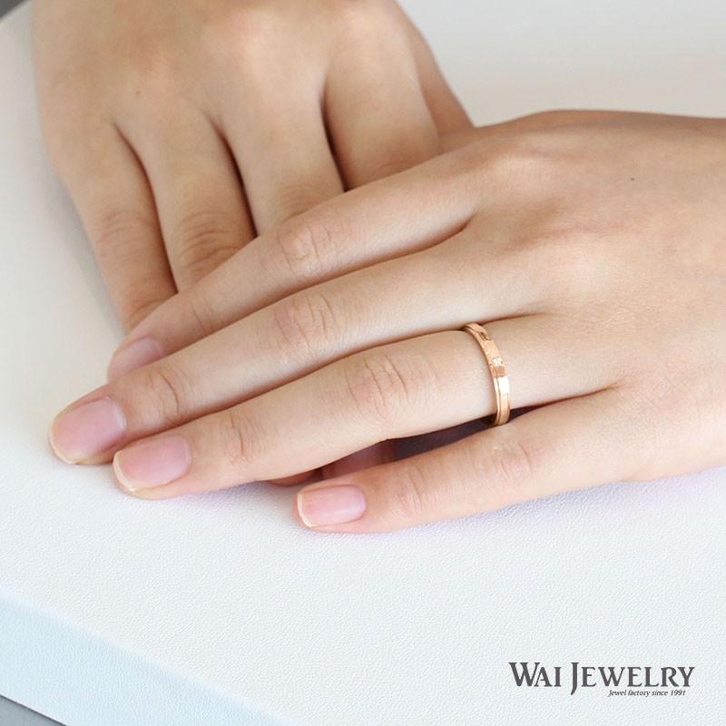 26【新品未使用】 結婚指輪 ピンクゴールド マリッジリング ダイヤモンド ペアリング 2本セット 指輪 K18PG 20代 30代 40代 【VQ1798609867】(65450円)