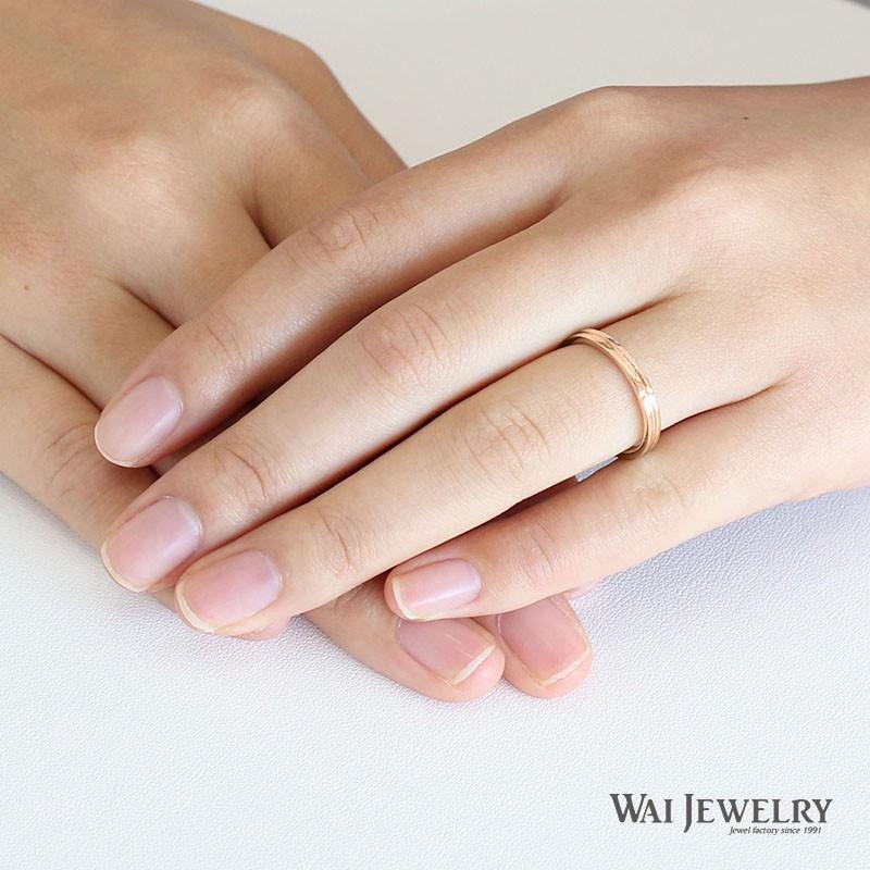 新入荷 結婚指輪 ピンクゴールド マリッジリング ダイヤモンド ペアリング 2本セット 指輪 K18PG 20代 30代 40代 【UOI1654720590】(60214円)