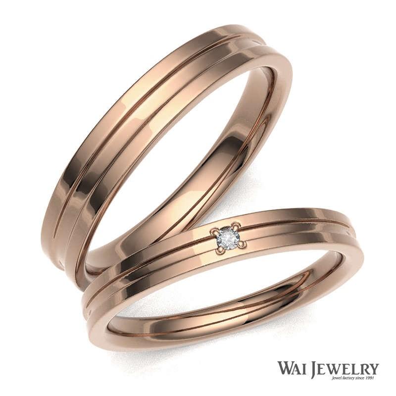 結婚指輪 ピンクゴールド マリッジリング ダイヤモンド ペアリング 2本セット 指輪 K18PG 20代 30代 40代