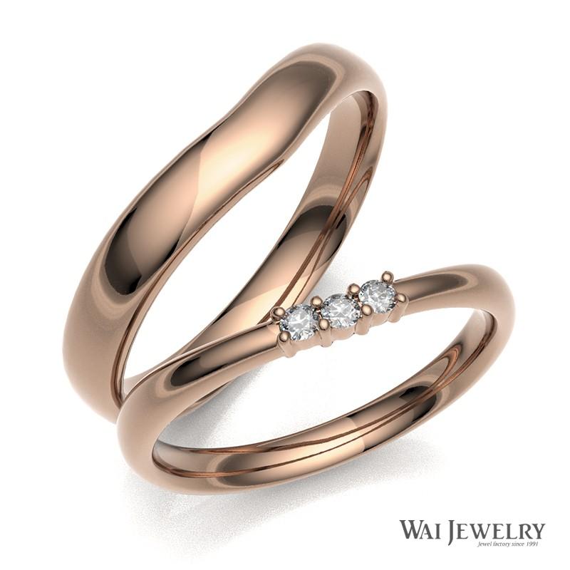 結婚指輪 ピンクゴールド マリッジリング ダイヤモンド ペアリング 2本セット 指輪 K18PG 20代 30代 40代