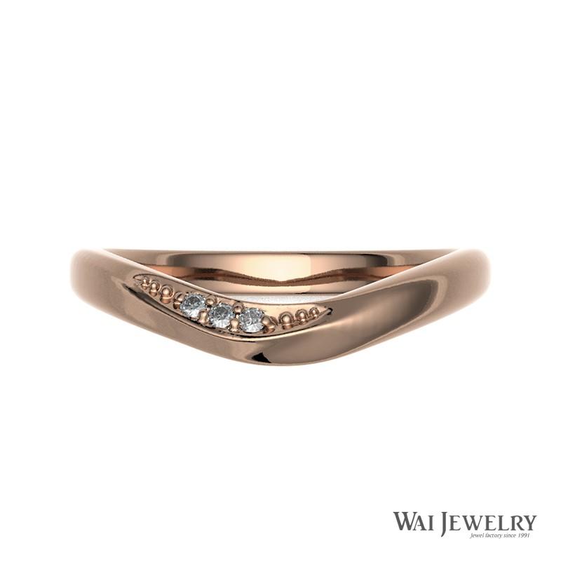 ［即日発送］ 結婚指輪 ピンクゴールド マリッジリング ダイヤモンド ペアリング 2本セット 指輪 K18PG 20代 30代 40代 【QGW1828835287】(66550円)