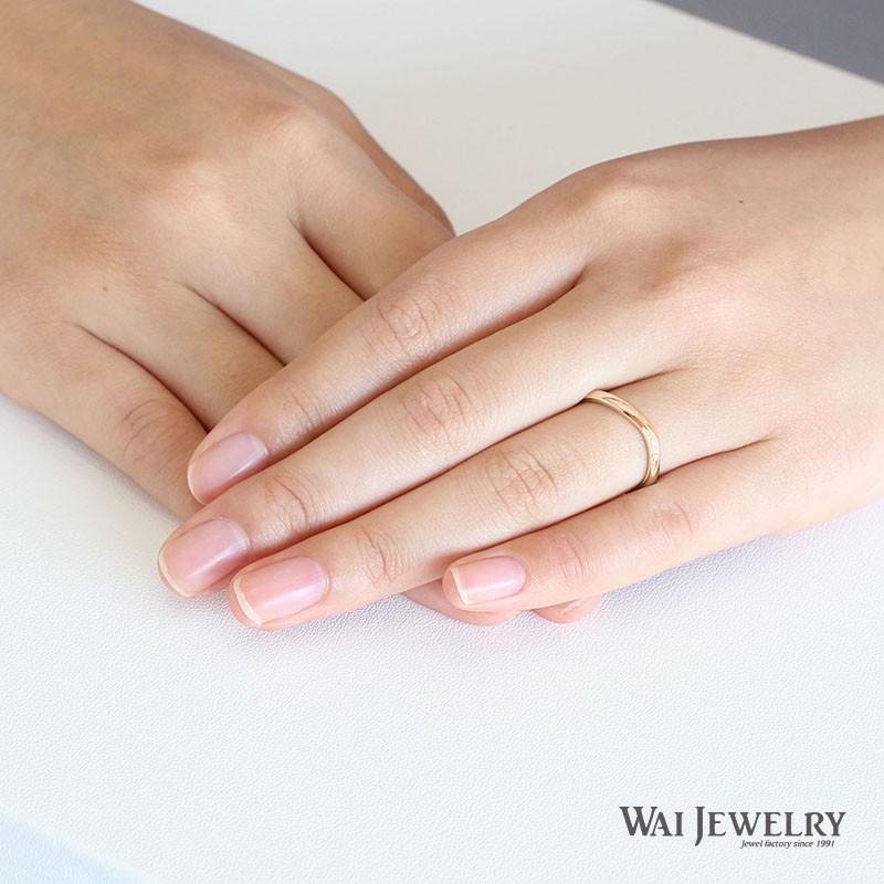 ［即日発送］ 結婚指輪 ピンクゴールド マリッジリング ダイヤモンド ペアリング 2本セット 指輪 K18PG 20代 30代 40代 【QGW1828835287】(66550円)