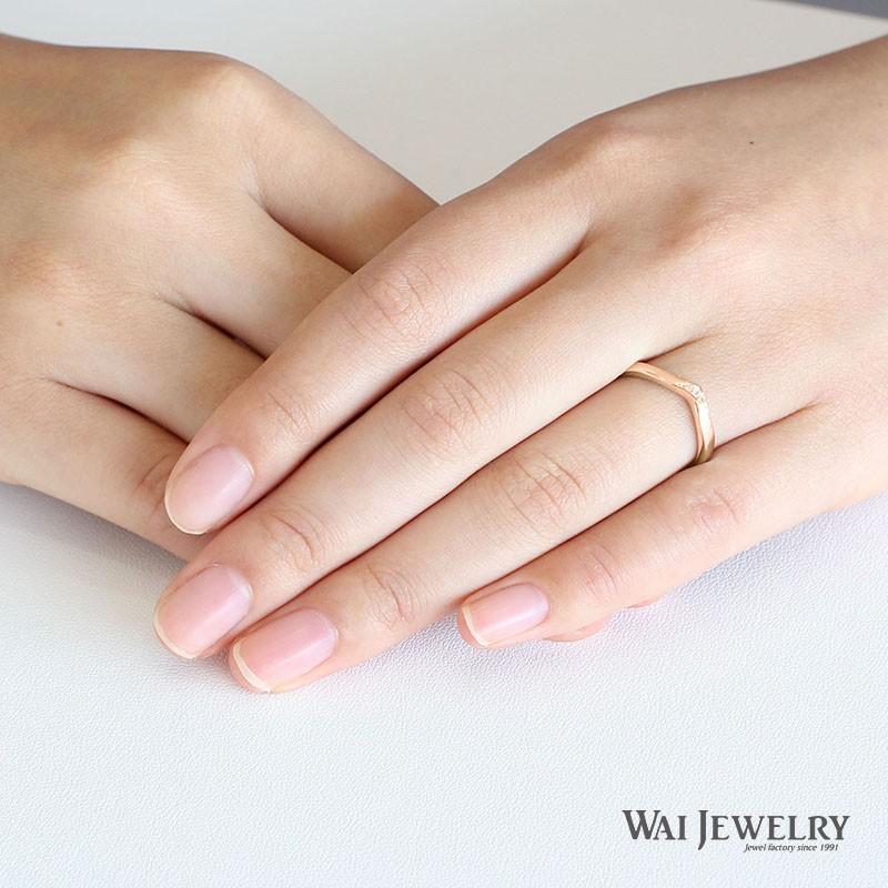 【正規品】 結婚指輪 ピンクゴールド マリッジリング ダイヤモンド ペアリング 2本セット 指輪 K18PG 20代 30代 40代 【PE1889291950】(68750円)